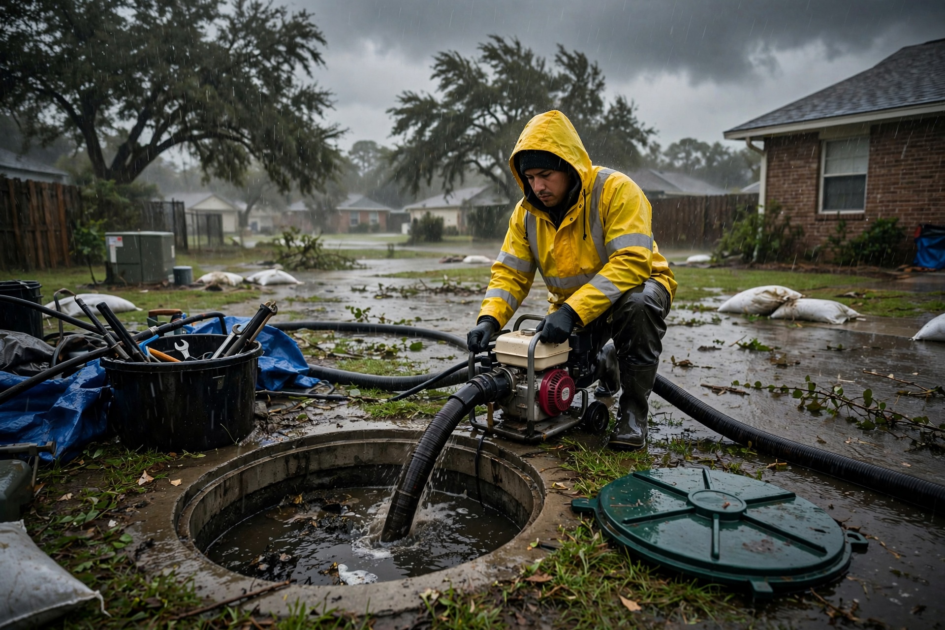 Emergency Septic Tank Backup Protocol During Severe Storms